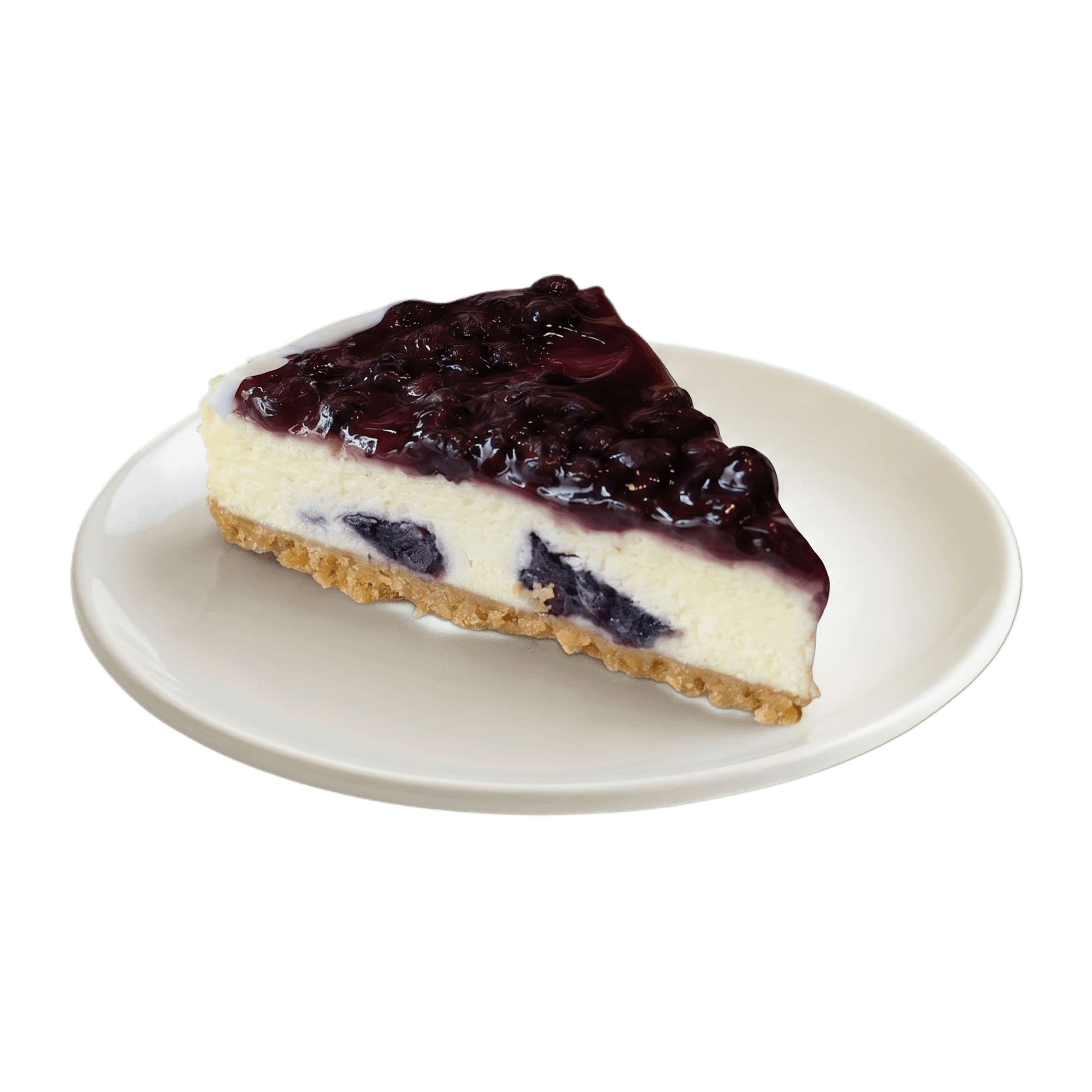 Slice of Berrylicious Blueberry cheesecake