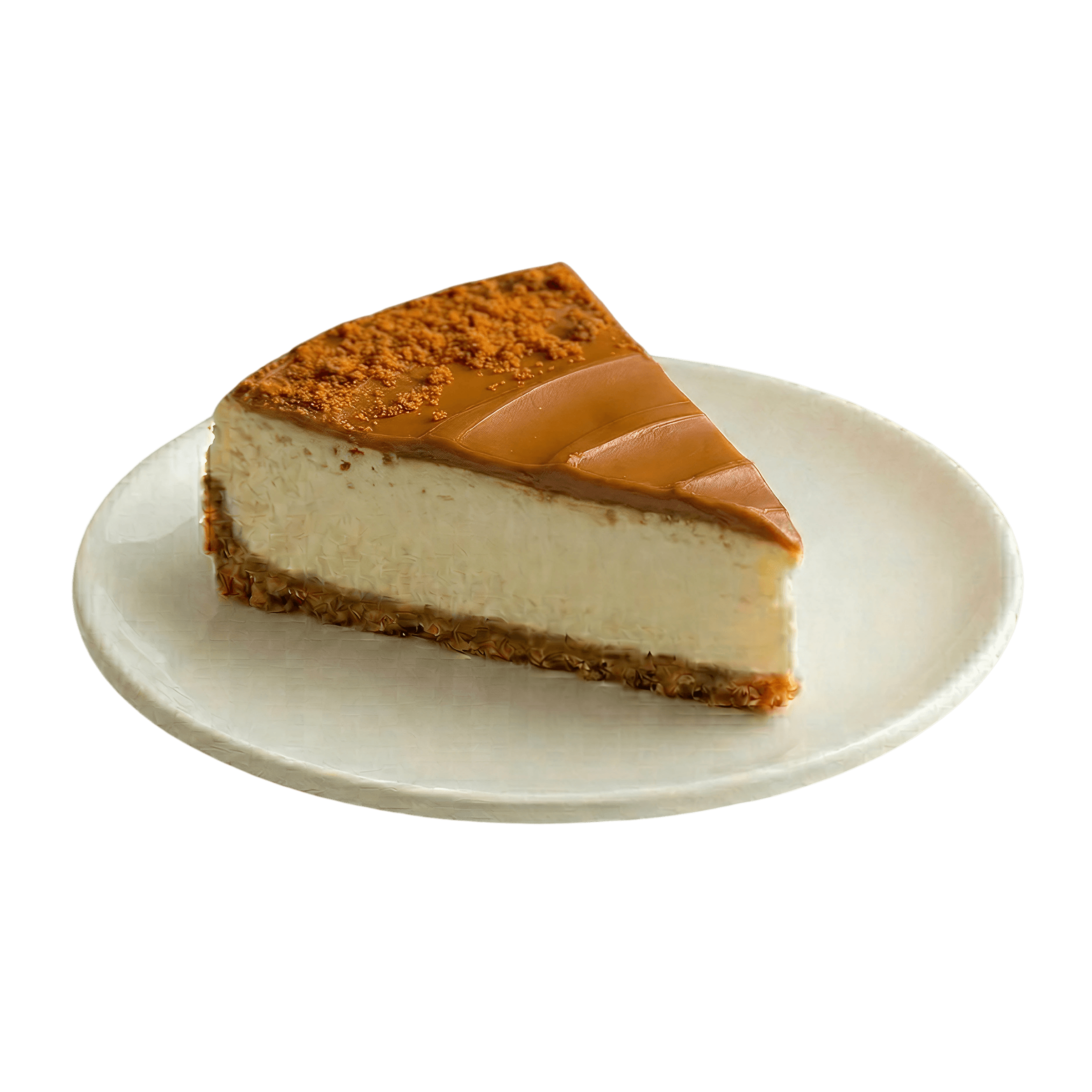 Slice of Lotus Biscoff cheesecake